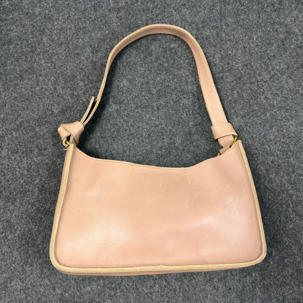 Madewell Leather Baguette Shoulder Bag Blush Pink NF070 Minimalist Y2K